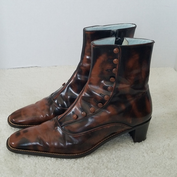 Audley Shoes - Audley 1890's Inspired Brown Black Dress Boots